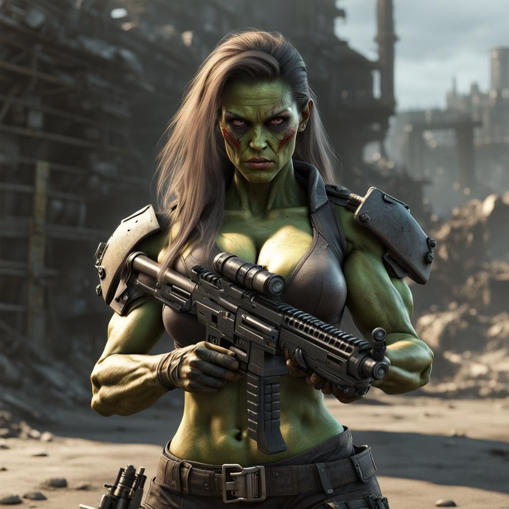 Female Super-Mutant Warrior: Unreal Engine Render