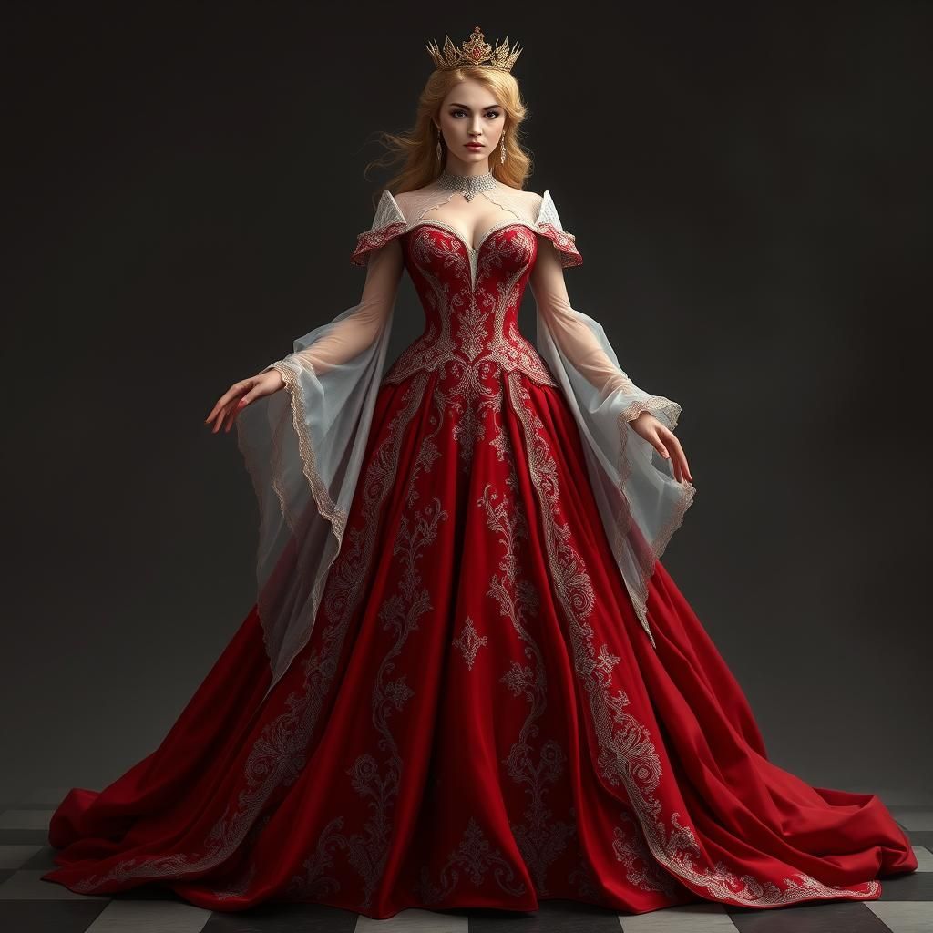 White Queen: Seraphine in Regal Portrait