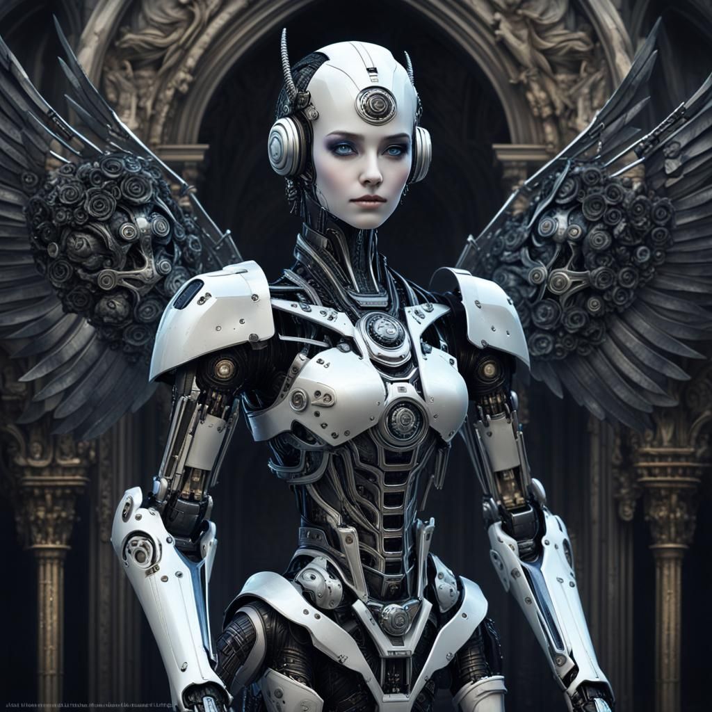 Archangel Gabriel in Robo-Gothic-Rococo Palace