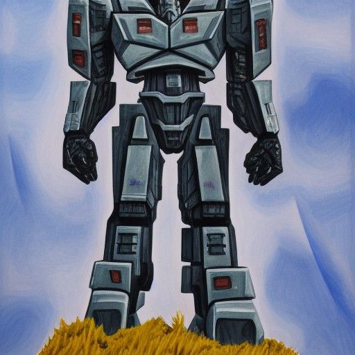Detailed Gouache Painting of Megatron