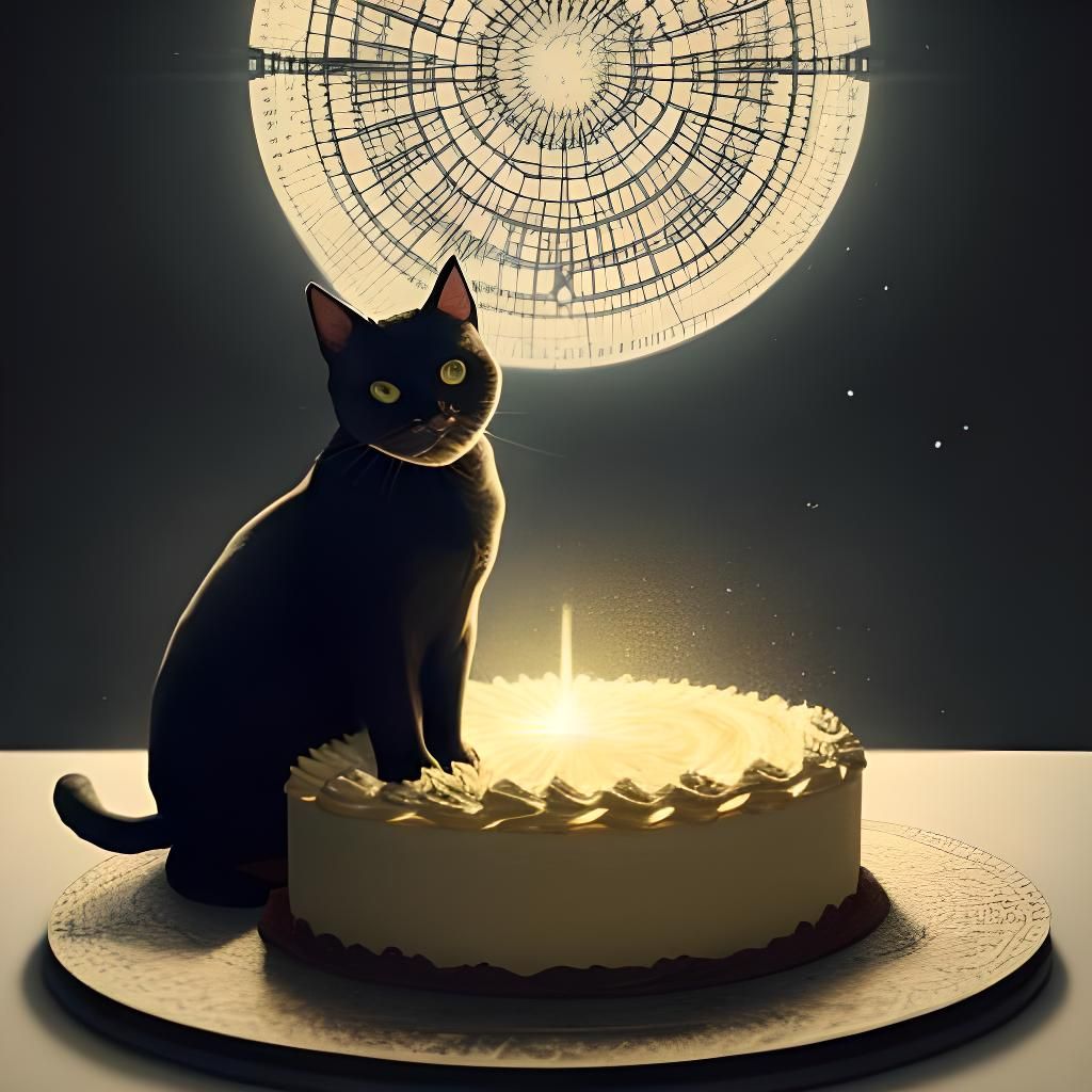 Cat Decides Fate of Humanity with Cake