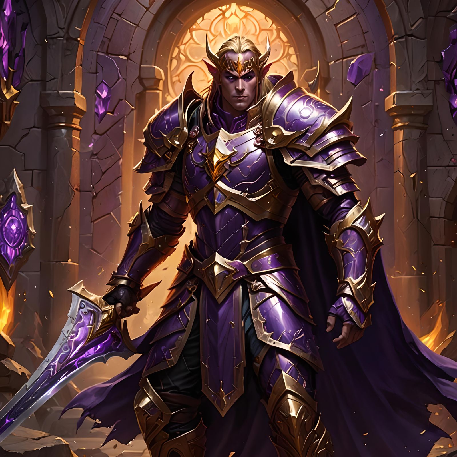 Blood Elf Paladin with Felo'melorn Sword