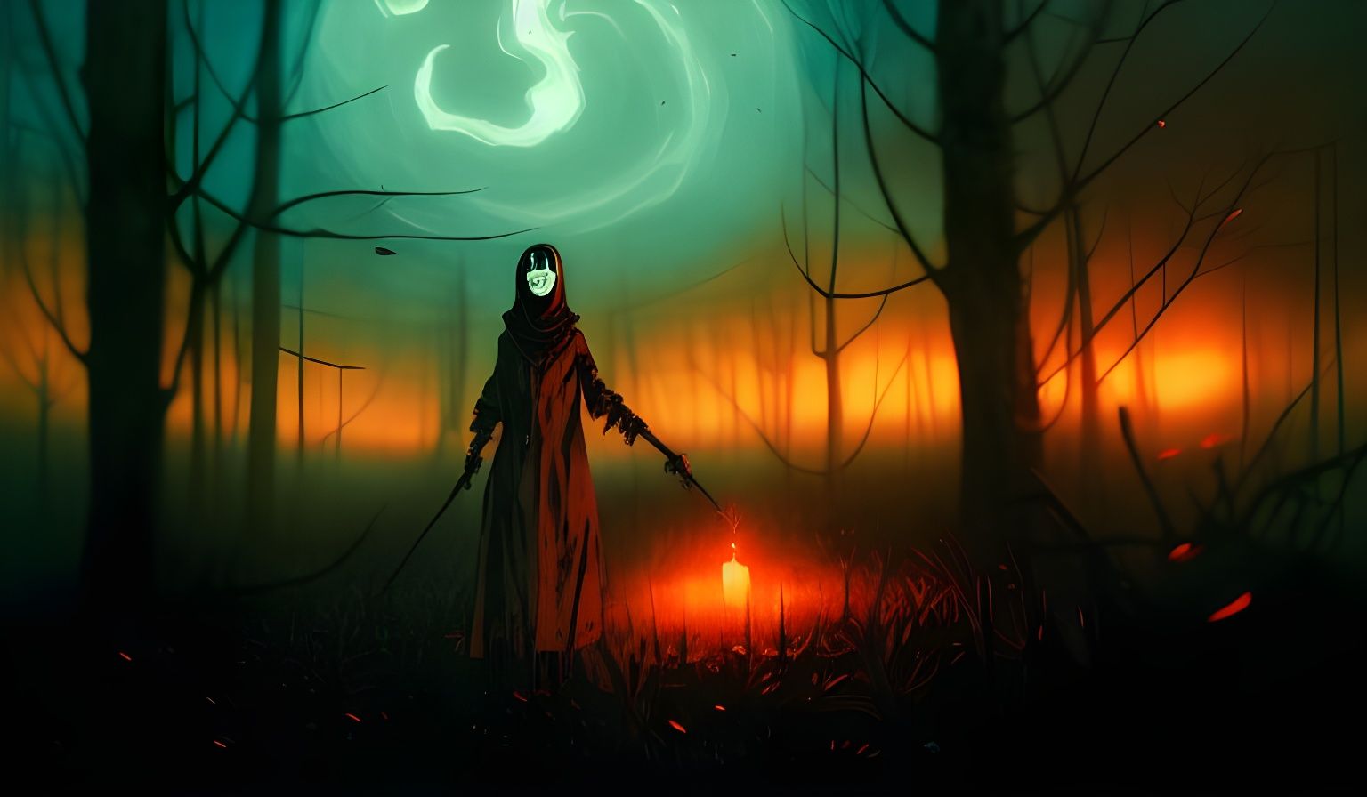 Sinister Witch Cult Digital Illustration in 8k