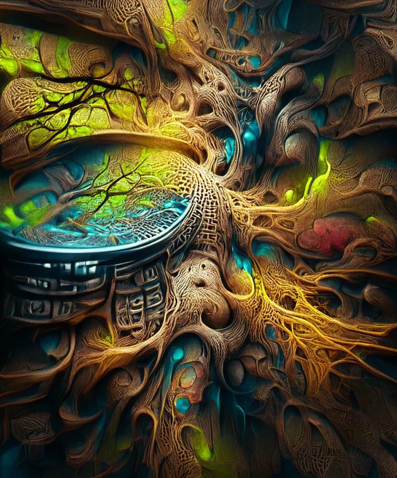 Mystical Tree: Digital Painting in Hyperrealism