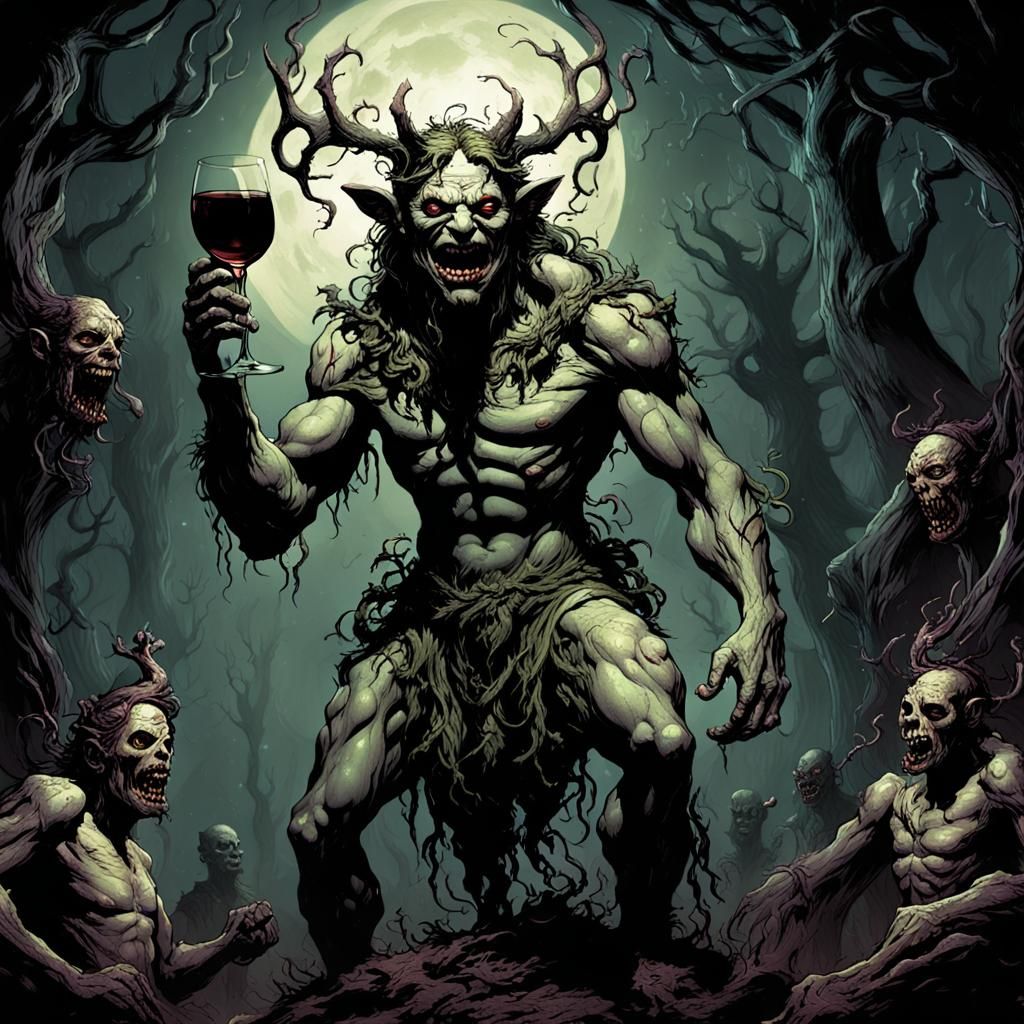 Dionysian Horror: Grotesque God of Wine and Madness