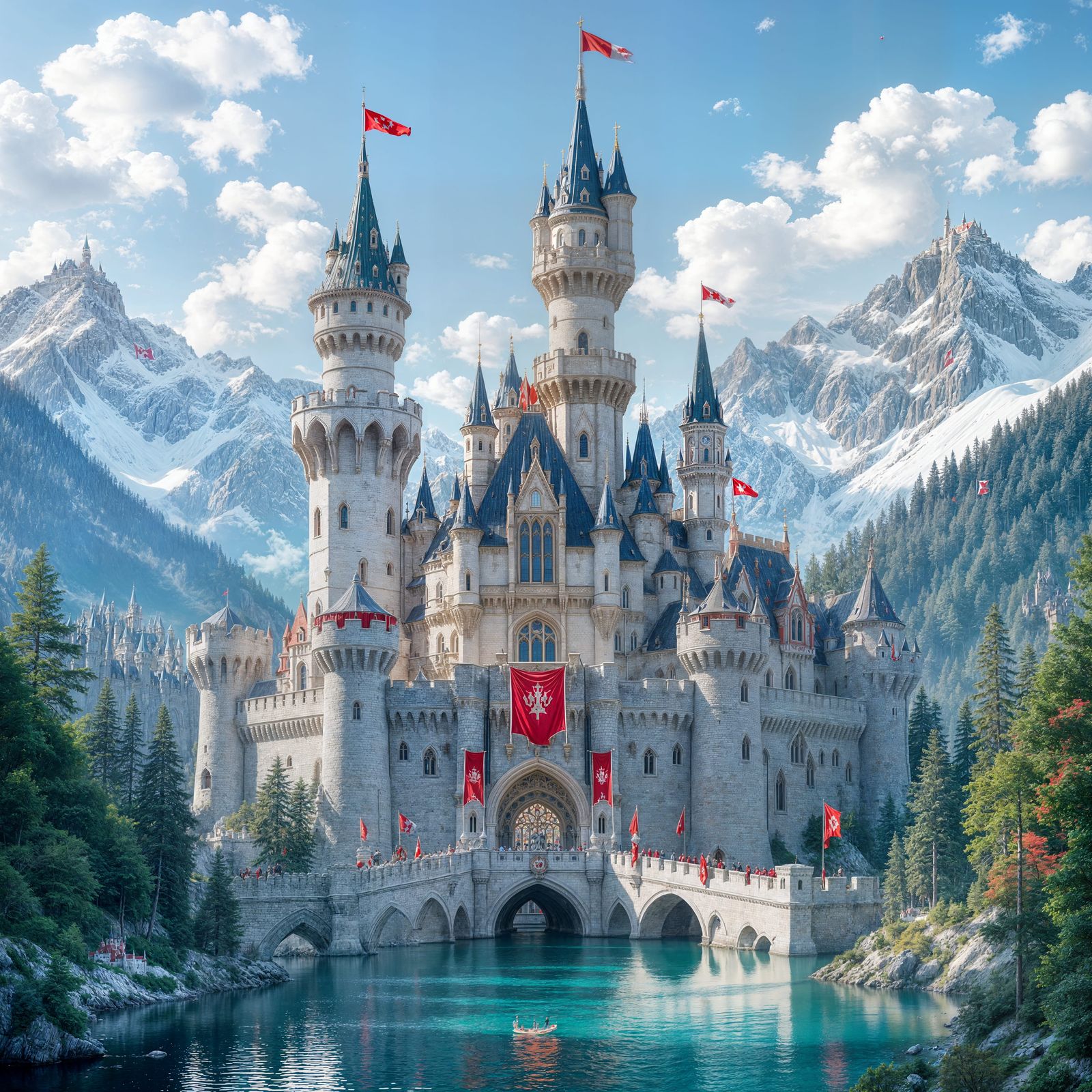 Majestic Fantasy Castle in Hyper-Realistic Style