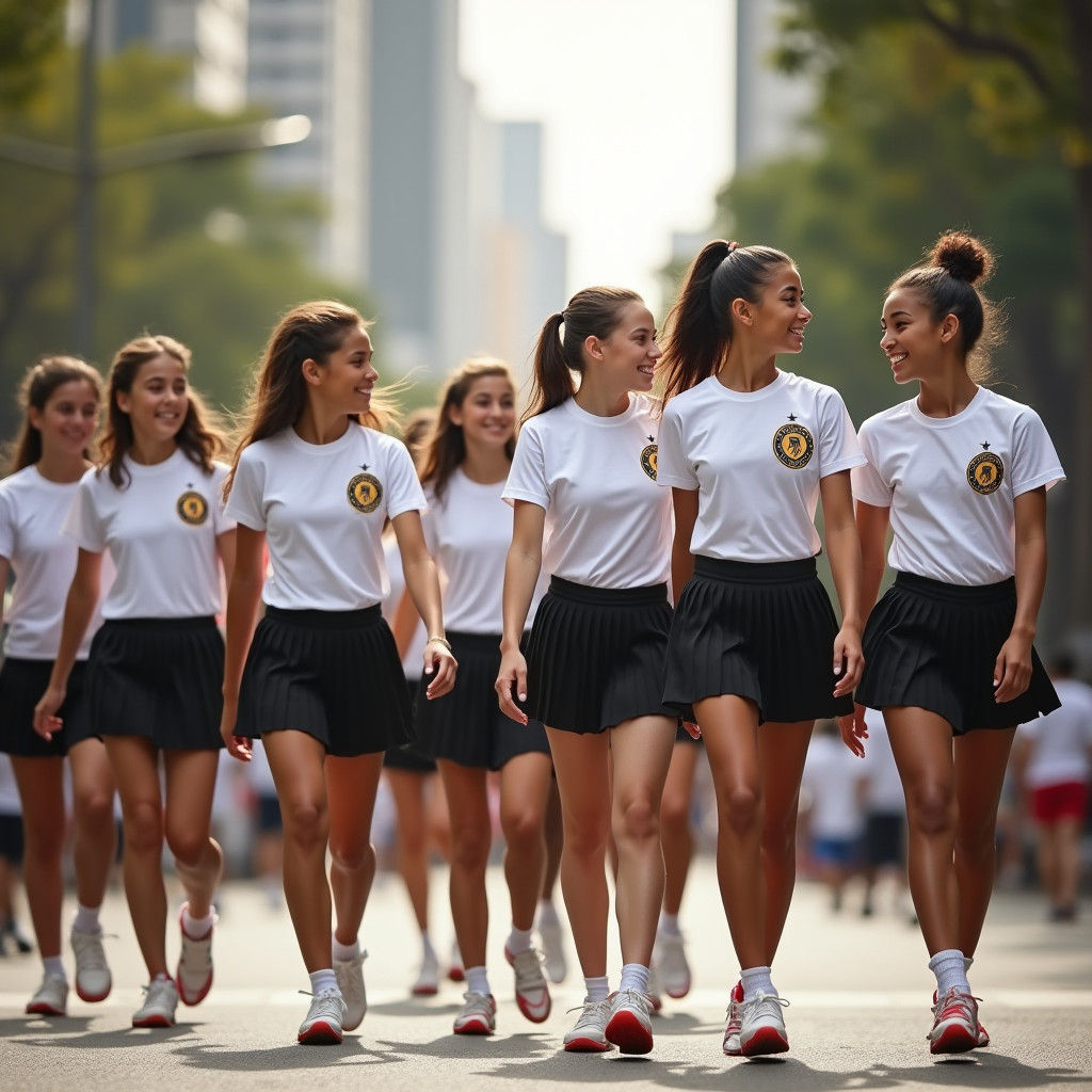 Teenage Girls in São Paulo Soccer Gear