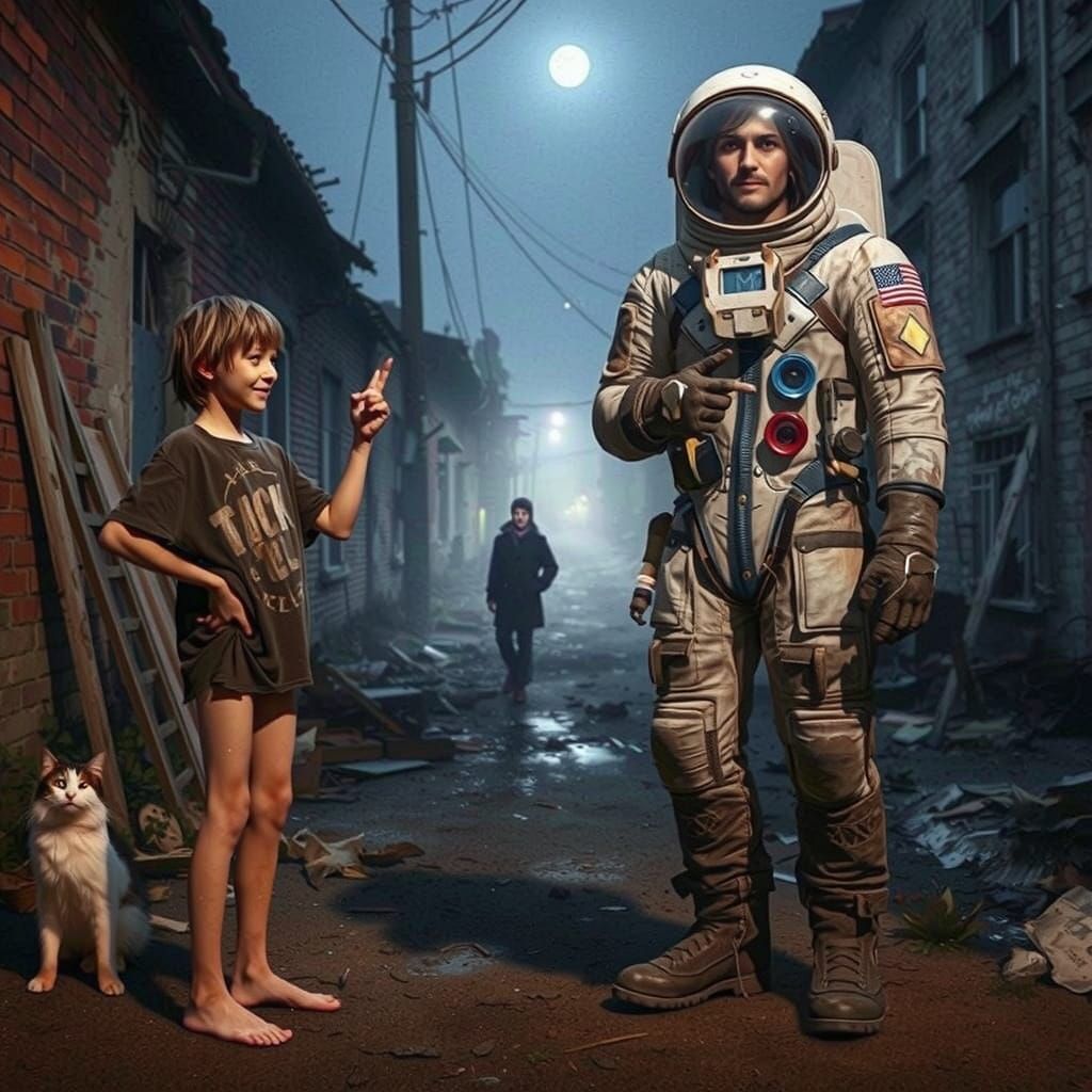 Mysterious Alleyway Scene in Atmospheric Digital Art