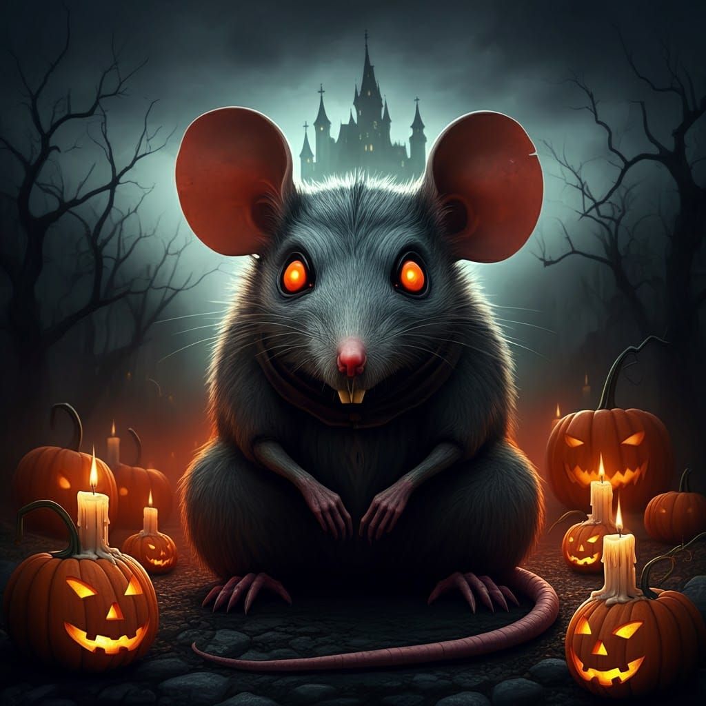 Halloween Ratfink Monster in Digital Illustration