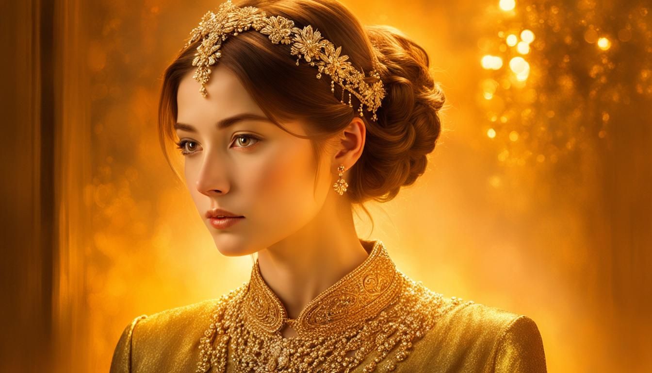 Impressionistic Portrait of a Selfish Person in Lavish Room