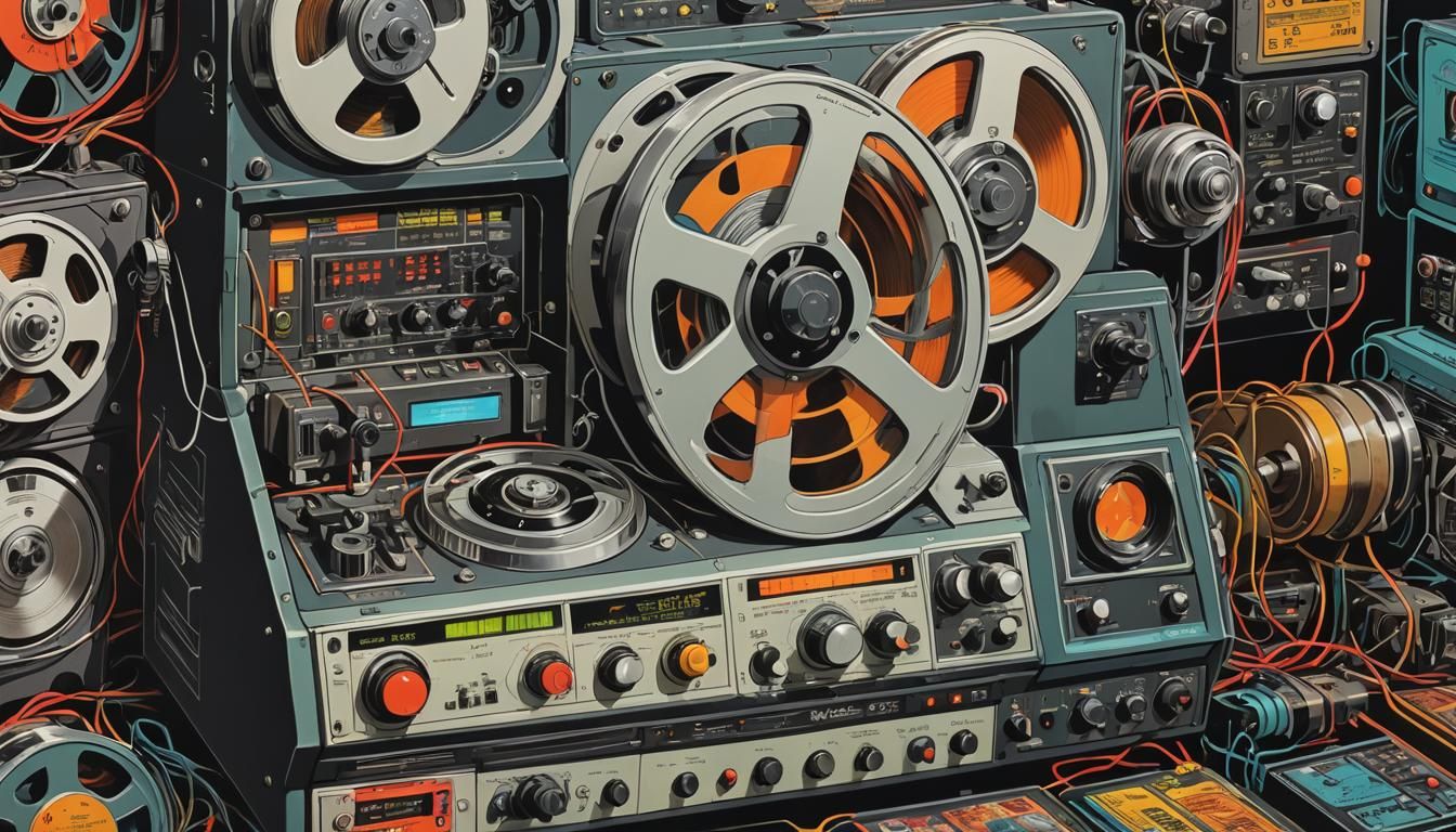 Studer Revox in Comic Book Style