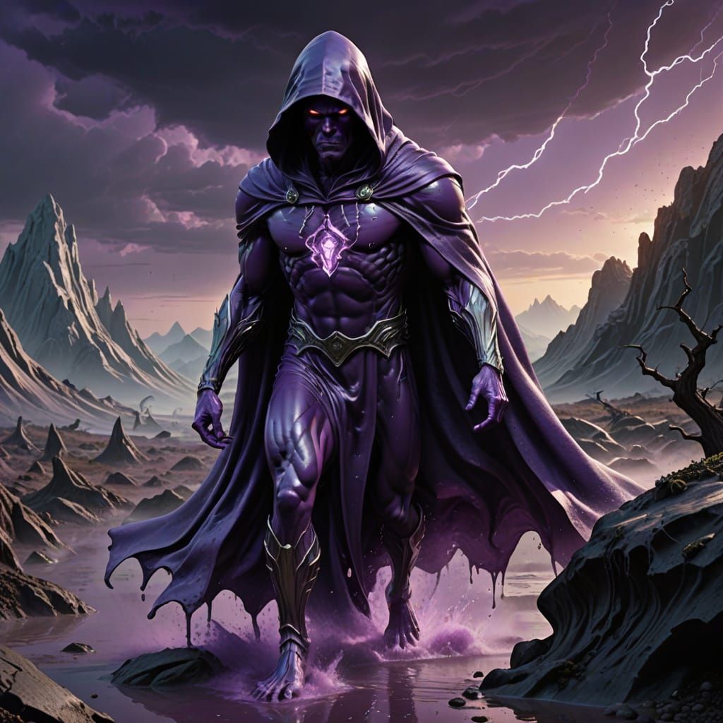 Purple Slime Sorcerer in Mystical Land
