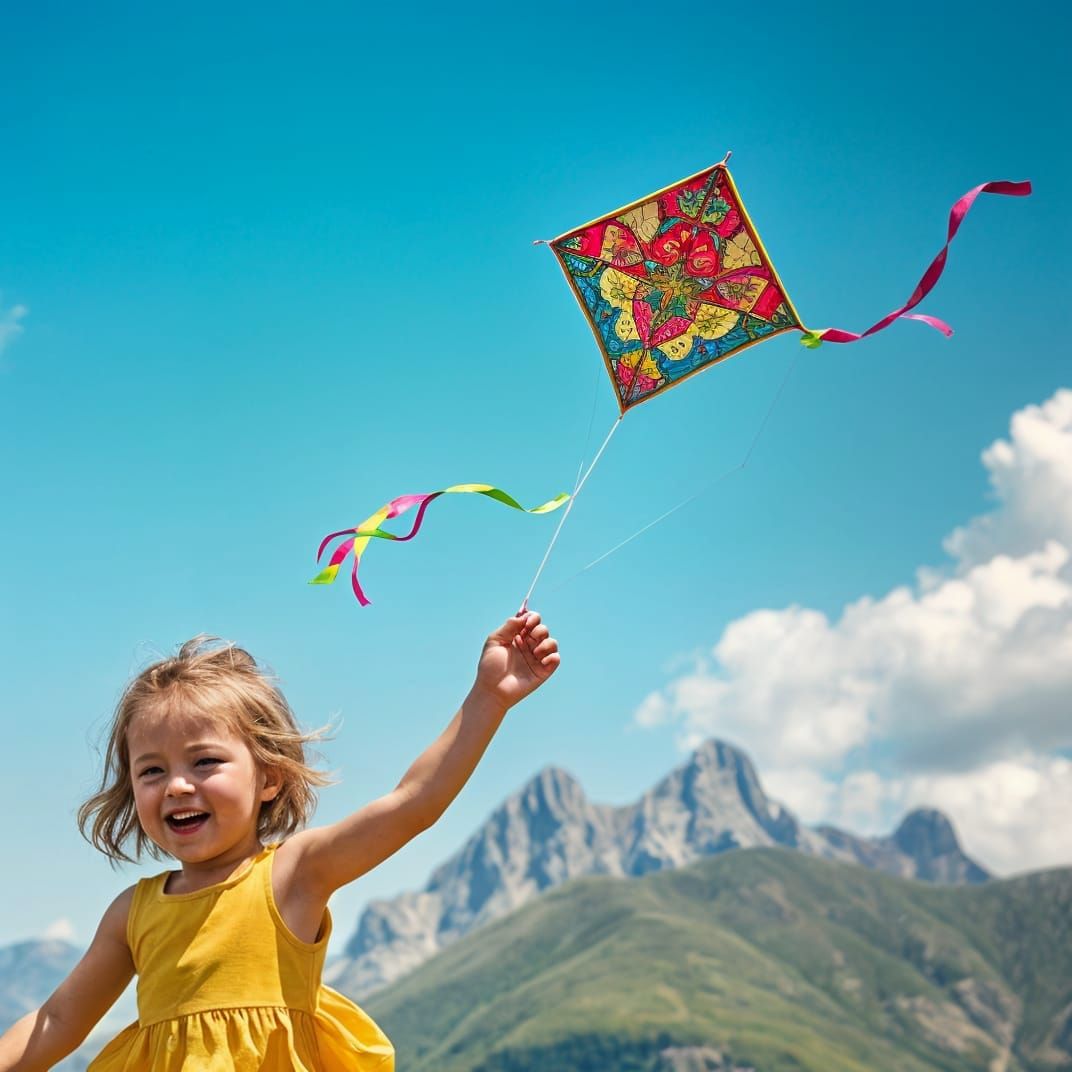 Child's Joy in the Italian Countryside