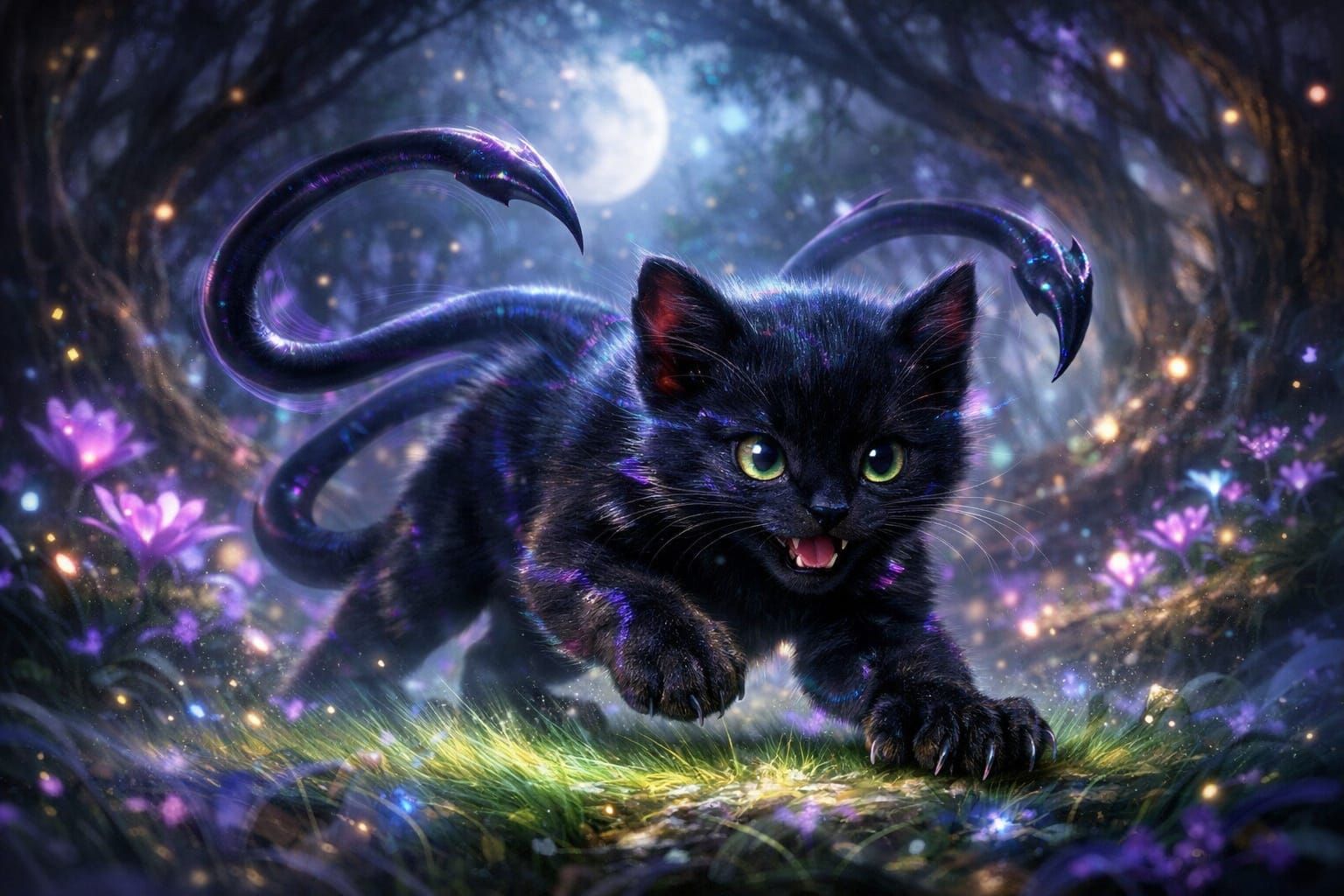 Displacer Beast Kitten Prowls Feywild Glade