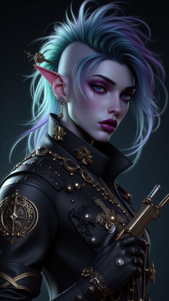 Warhammer 40k Assassin in Art Nouveau Punk Style