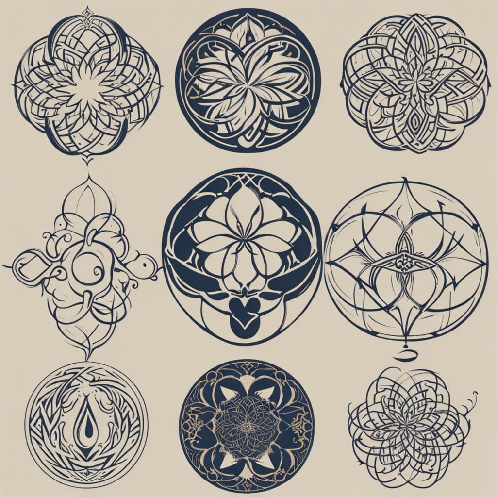 Abstract Icon Design in Hyperdetailed Concept Art