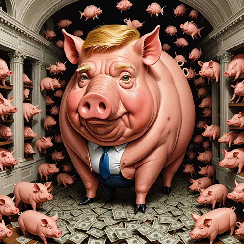 Escher-Inspired Trump Metamorphosis in the White House