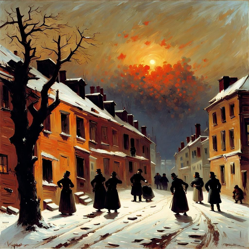 Arrests at Police Station, Russia 1880, in 19th Century Styl...