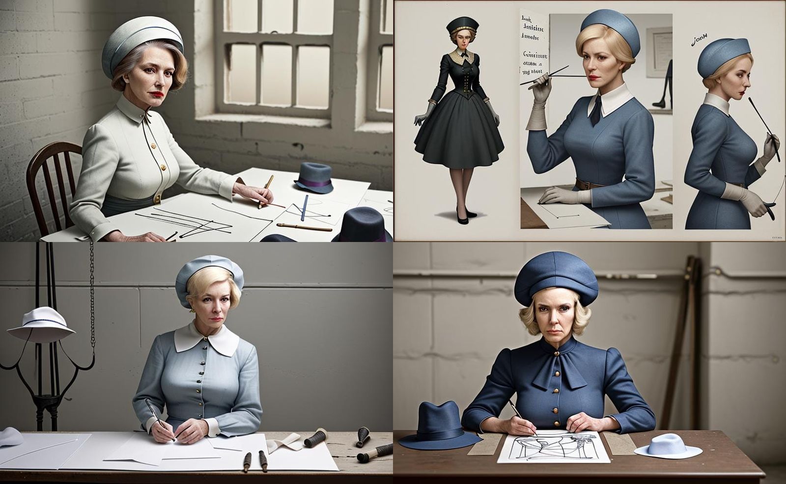 Joan: A Milliner Designing Hats