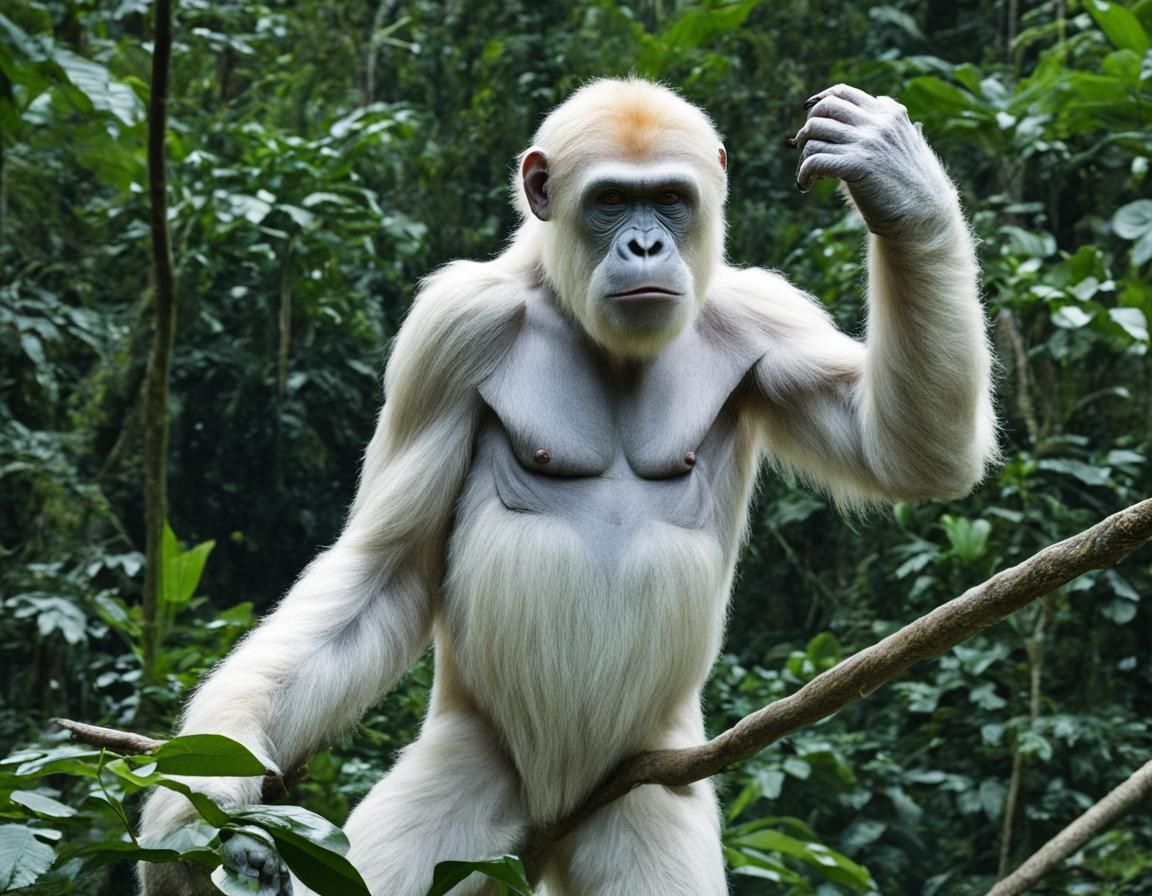 Ape-Like Creature in Jungle Environment