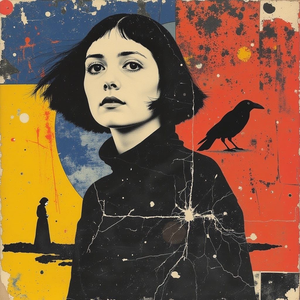 Psychedelic Lady Macbeth Portrait in Klimt Pop Art Style