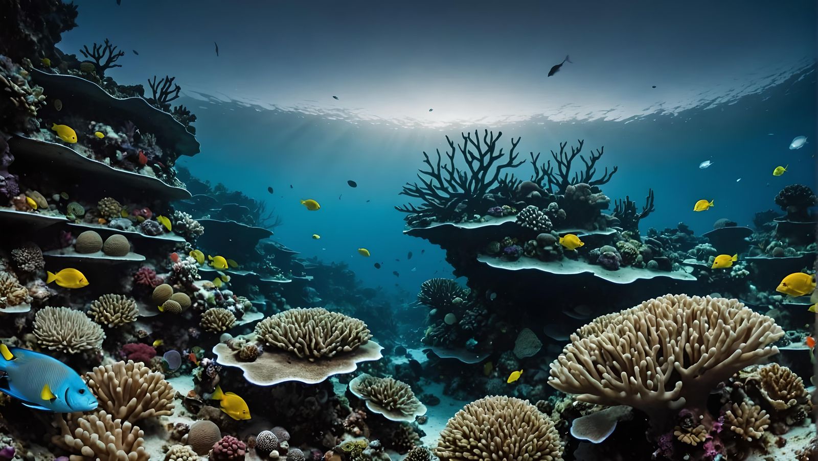Eerie Ghost Fish Haunt Twilight Coral Reef