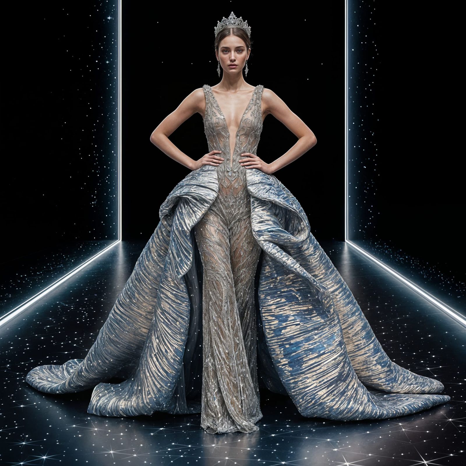 Regal Fashion Model on Starlight Runway