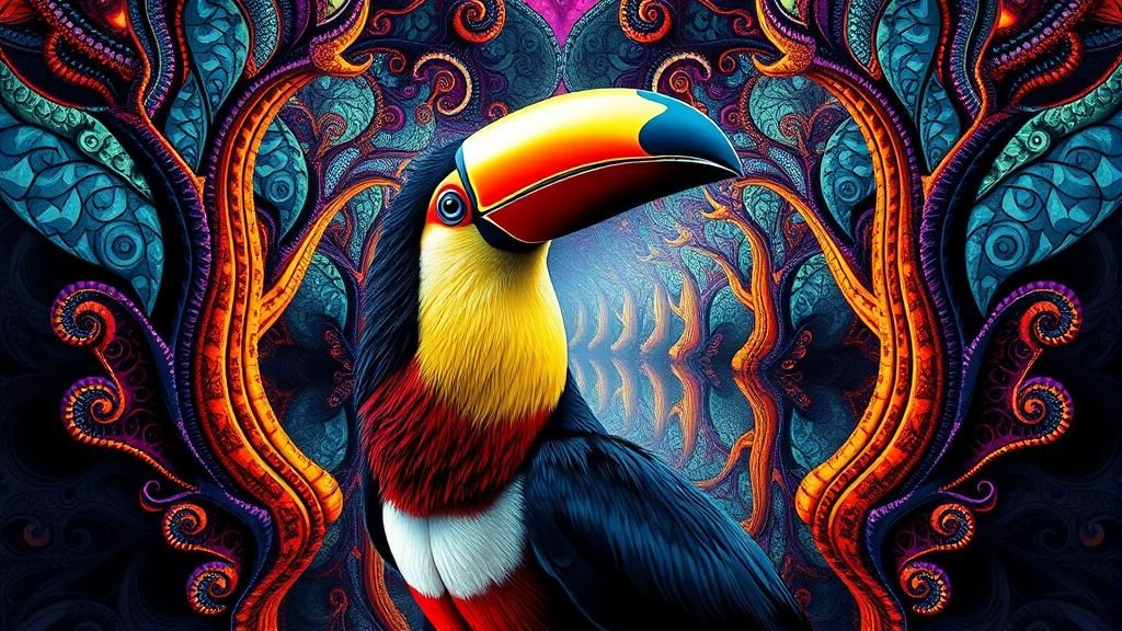 Surreal Fantasy Scene in MC Escher Style