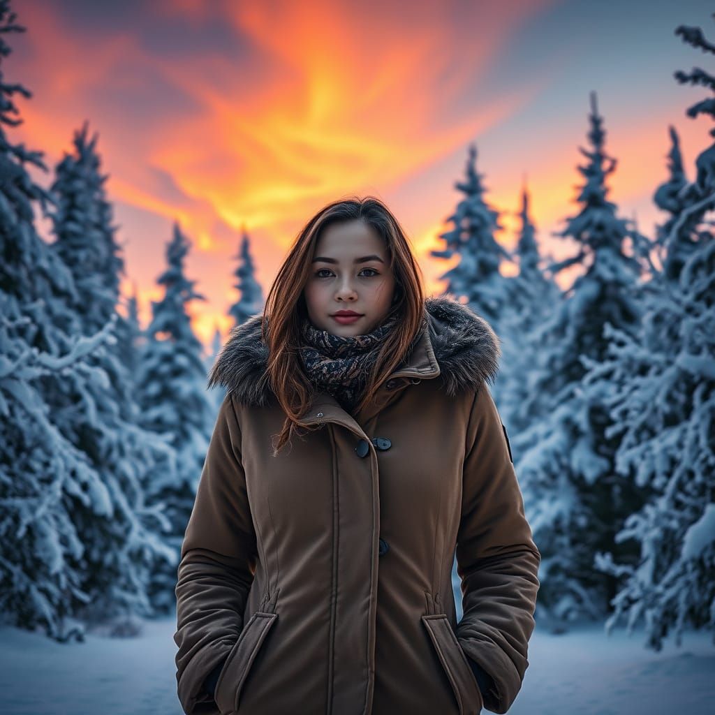 Winter Wonderland in Hyperrealistic Style