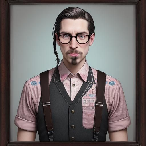 Geeky Man with Lollipop: Fantasy Concept Art