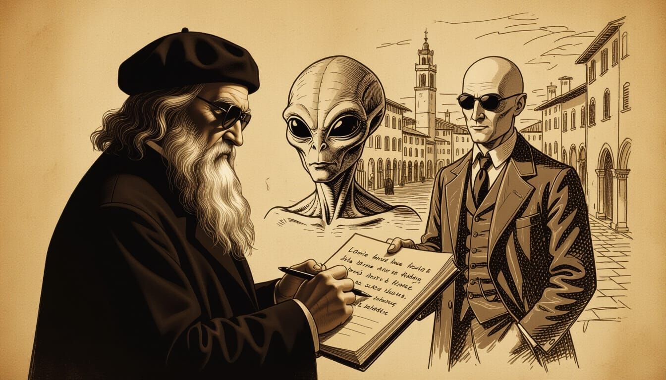 Da Vinci Sketches a Men in Black Agent