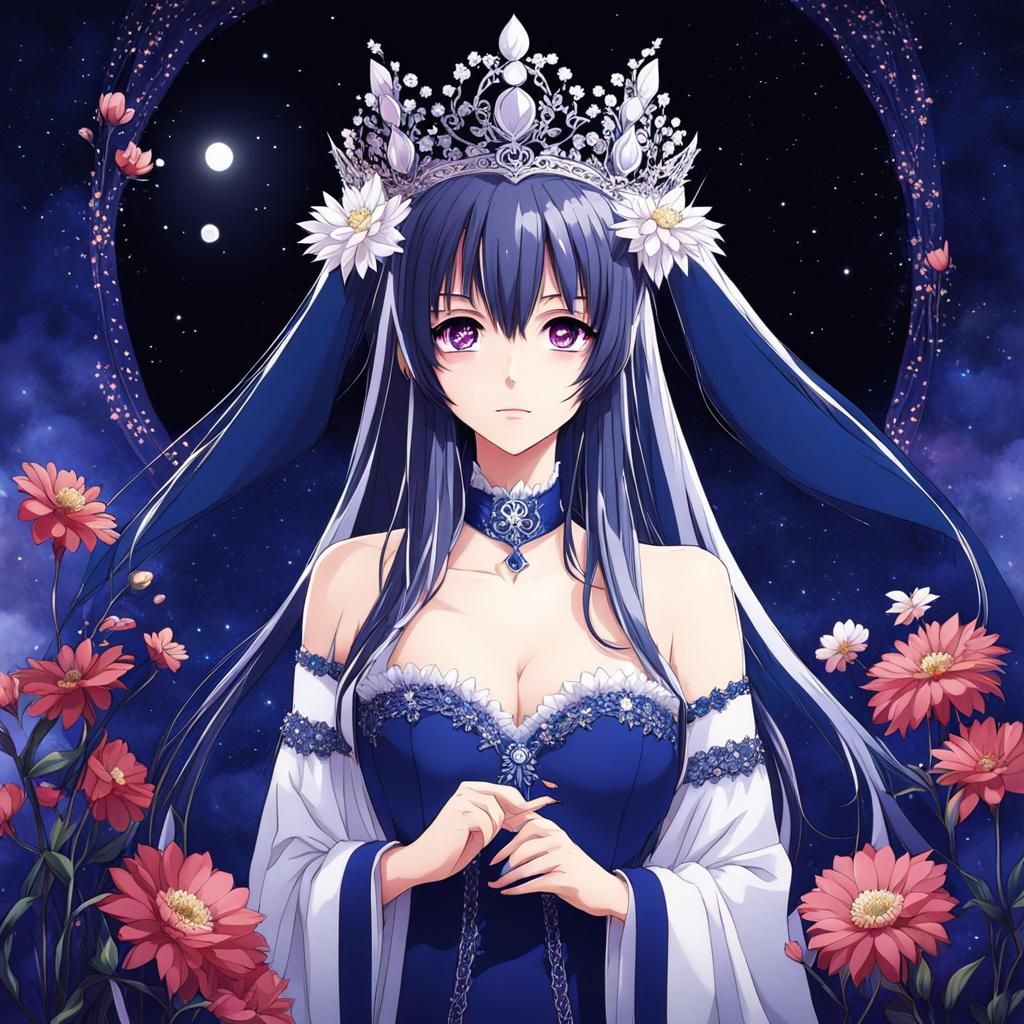 Anime Style Queen of the Night Flower