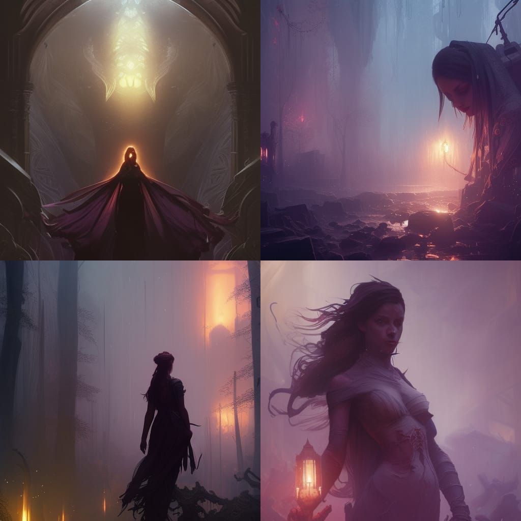 Dark Fantasy Soul in Purple and Yellow