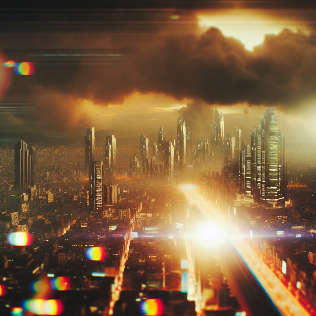 Epic Futuristic Cityscape in Cinematic Style