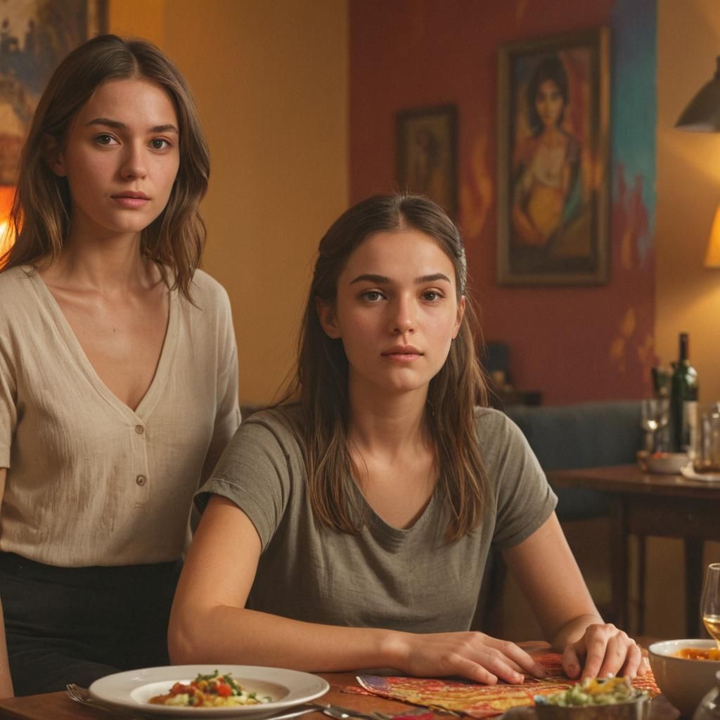 Hyperrealistic Family Portrait with Golden Light