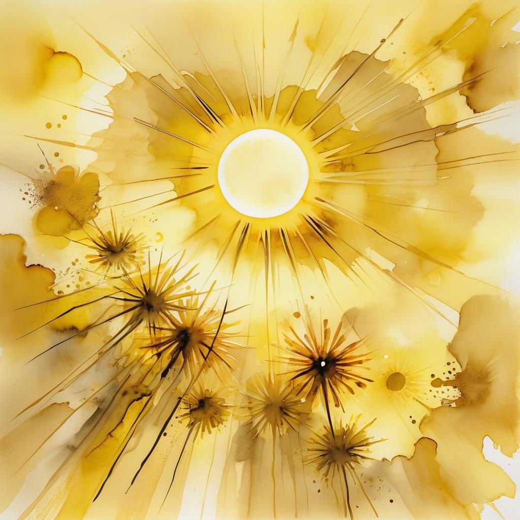 Abstract Aureolin Sunrise in Dreamy Yellow Monochromes