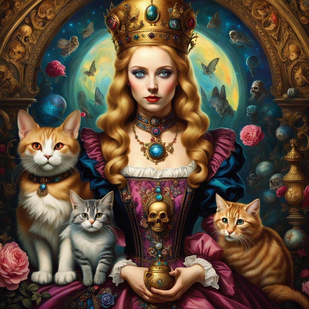 Gothic Alice in Wonderland as Renaissance Painting