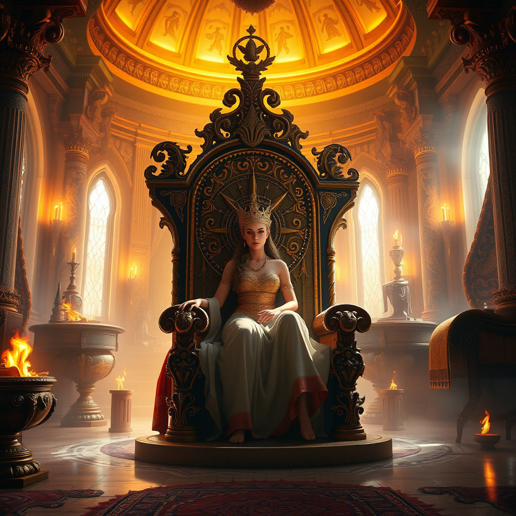 Hestia: Goddess of Home in Ornate Temple