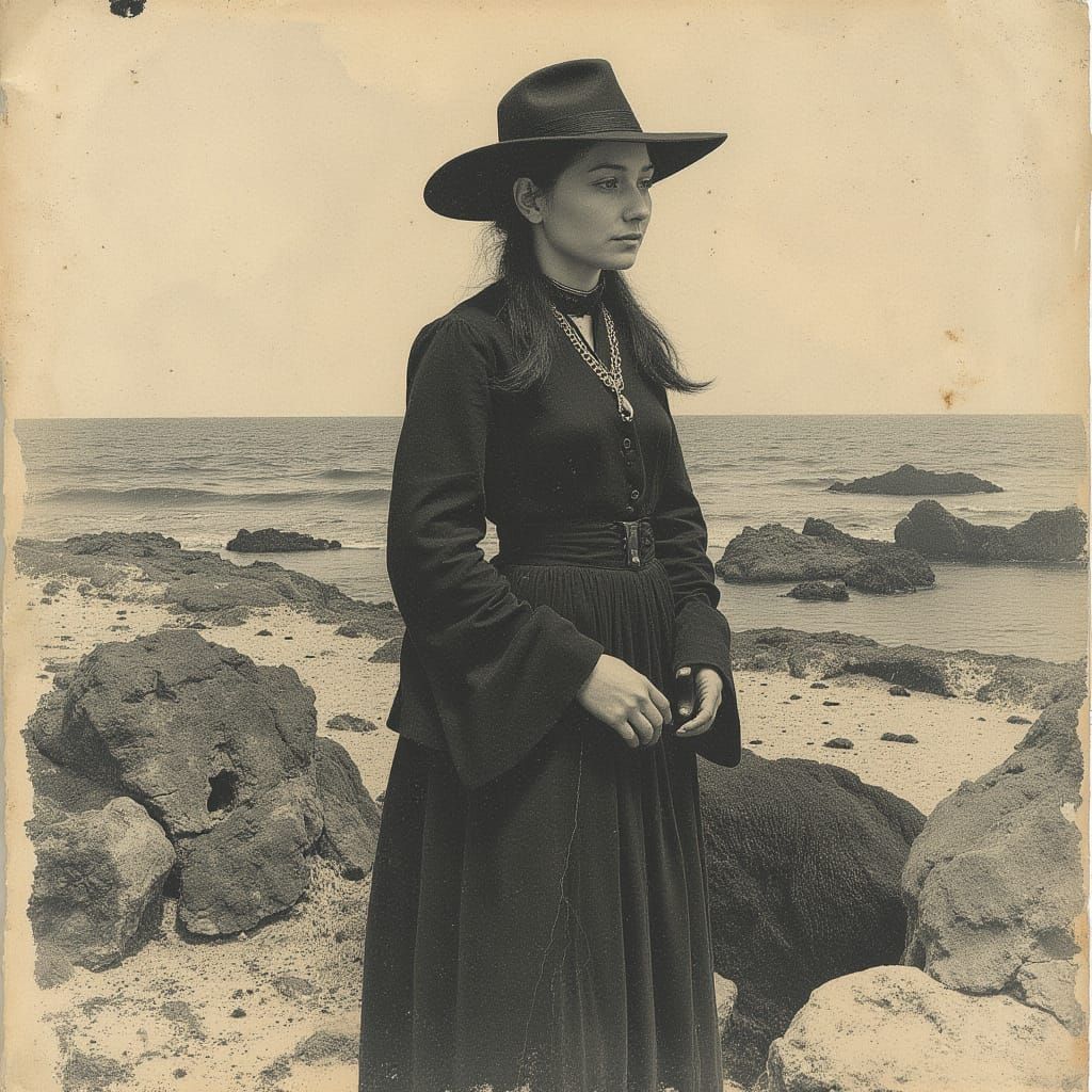 lithograph, fine looking southwestern woman, year 1847