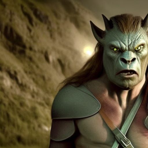 Elon Musk as Lord of the Rings Orc