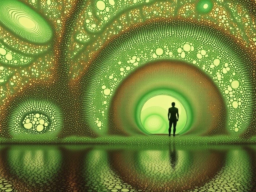 Man in Ephemeral Oceanic Splendor