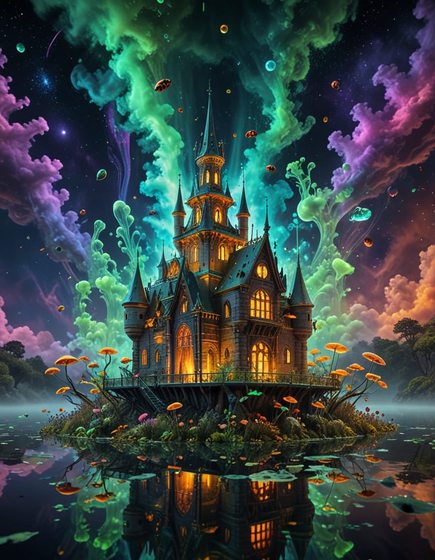 Epic Clockwork Castle with Translucent Ladybug and Baby Fair...