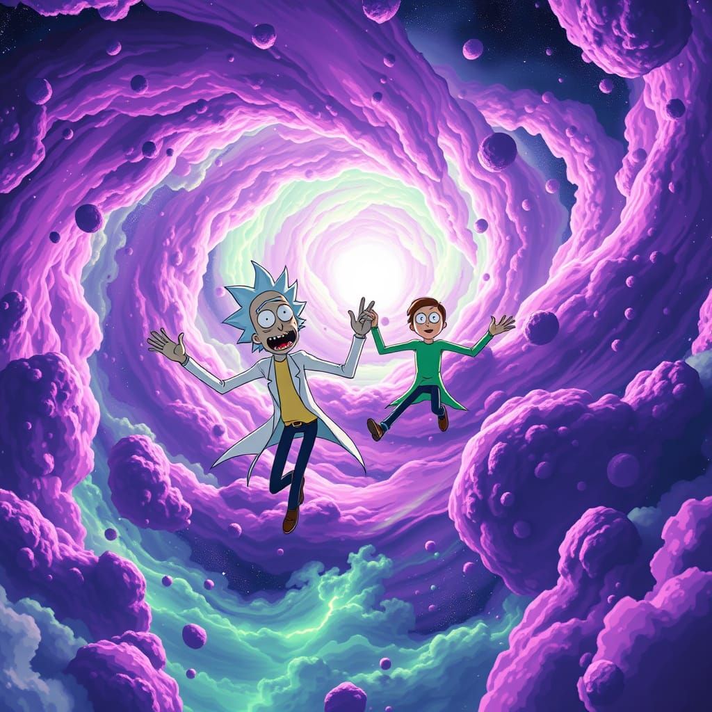 Rick and Morty in Cosmic Vortex