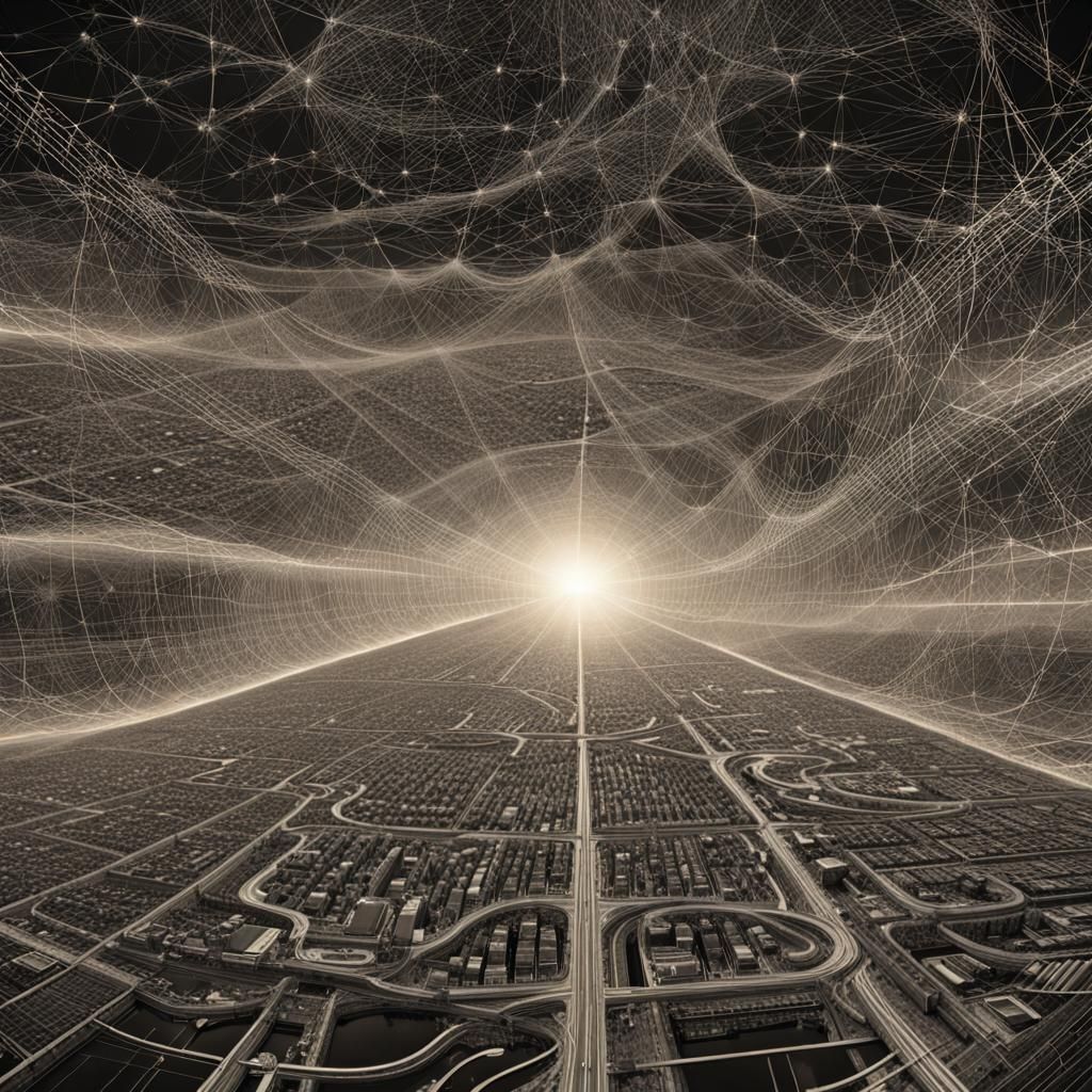 Cyberpunk Data Network in Digital Non-Space