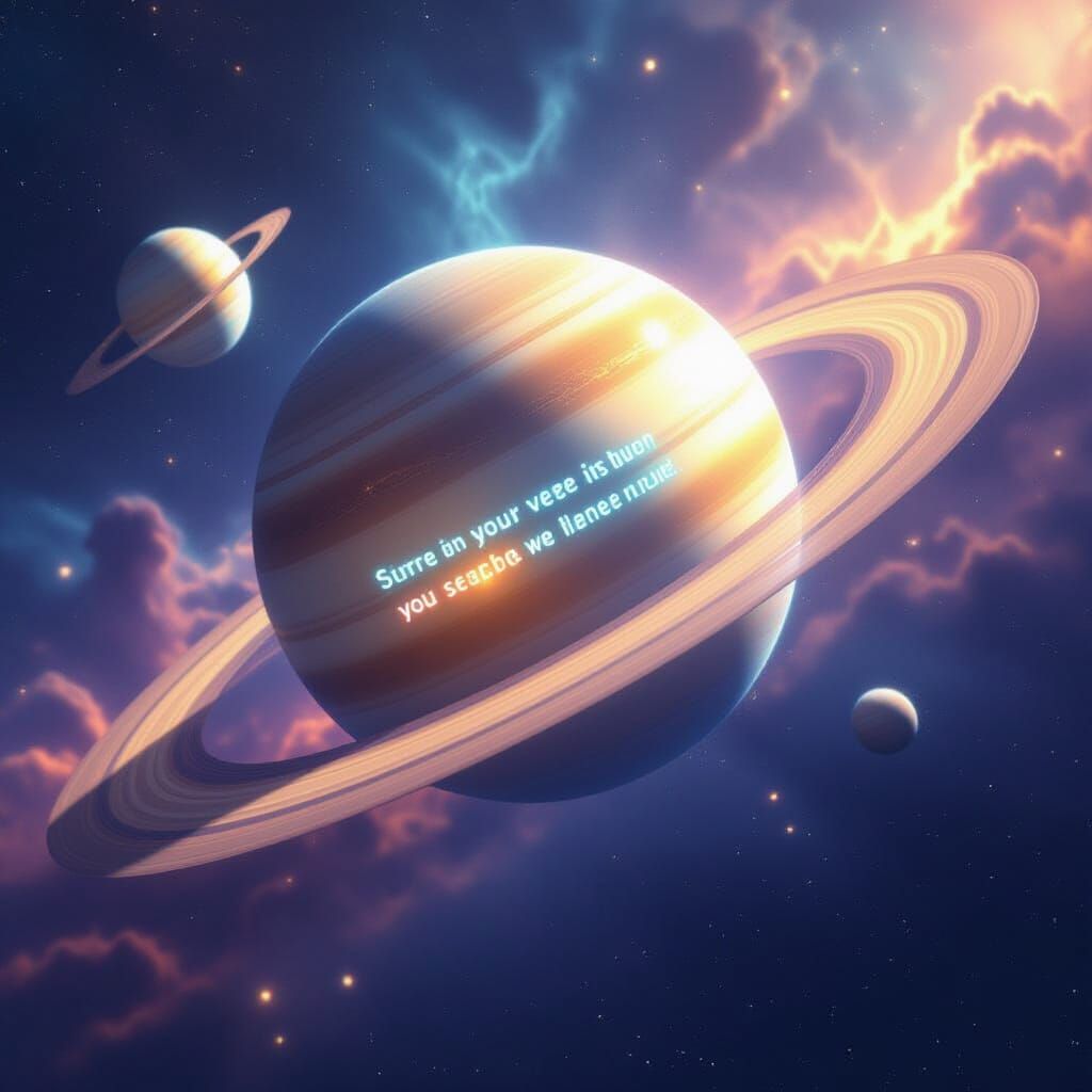 Saturn Sends Holographic Message to Uranus in Outer Space