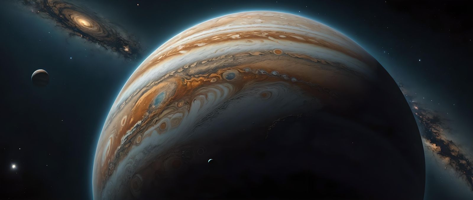 Jupiter's Atmosphere in Neo-Impressionist Style