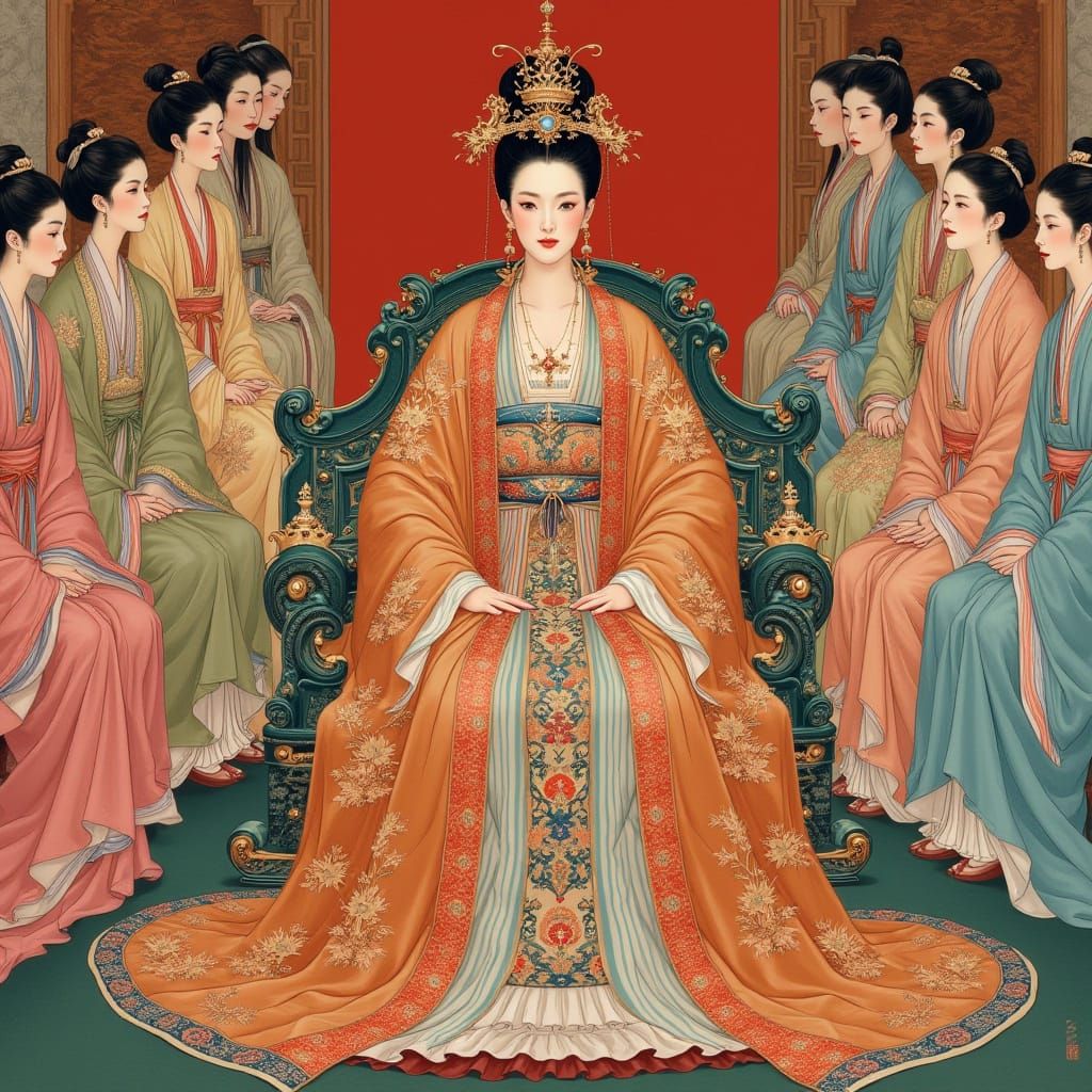 Chinese Empress and Consorts in Traditional Style