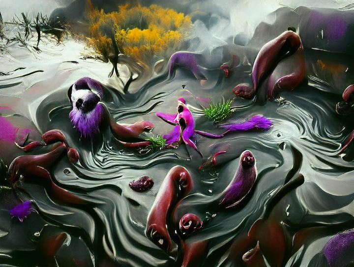 Surreal Creatures in Poisonous Purple Bog