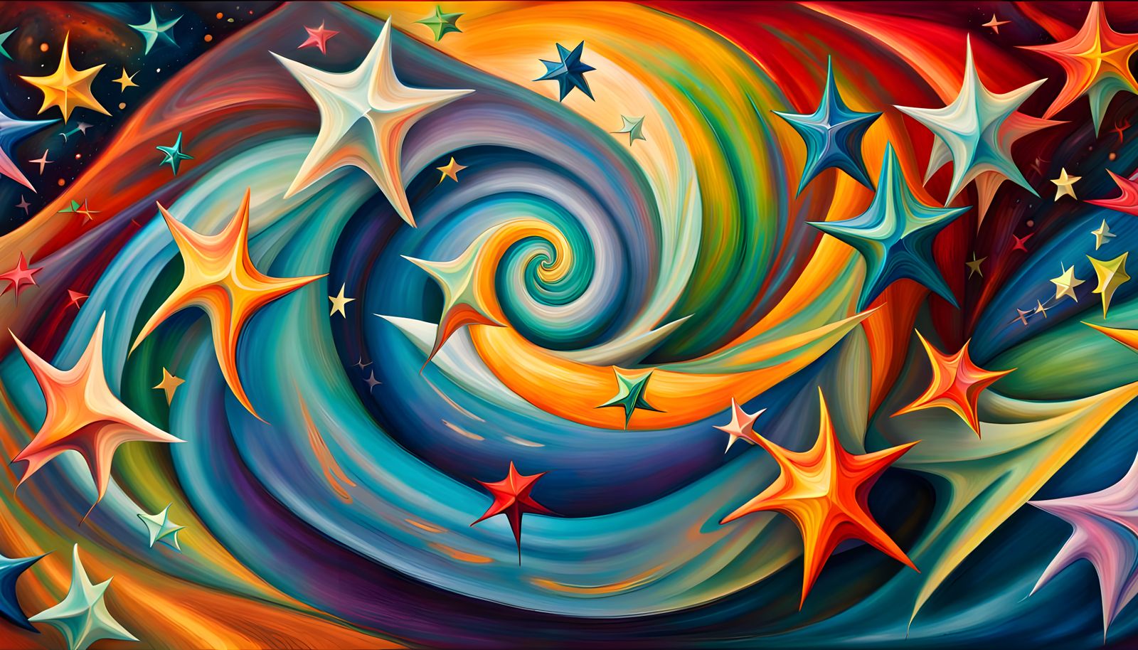 Swirling Stars in Deep 3D Stellar Vortex