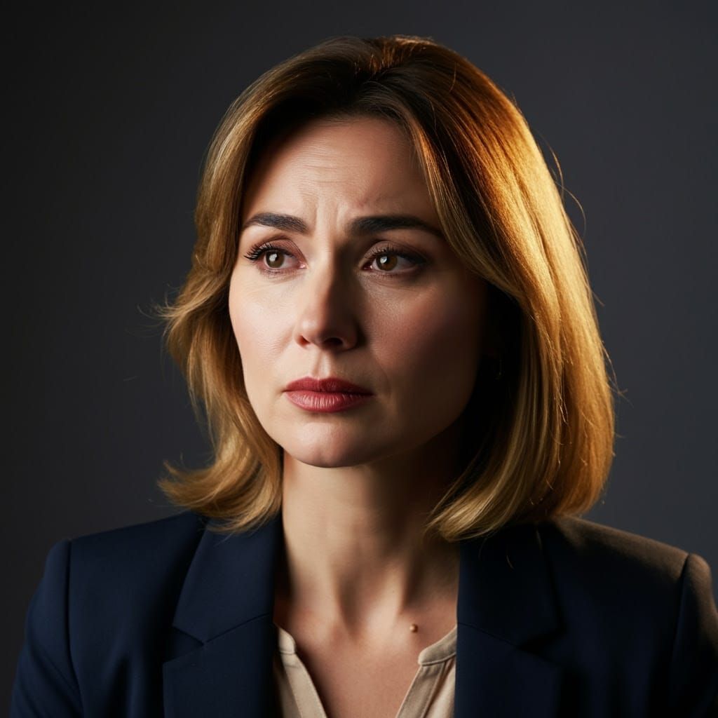 Vulnerable Woman in Hyper-Realistic Portrait